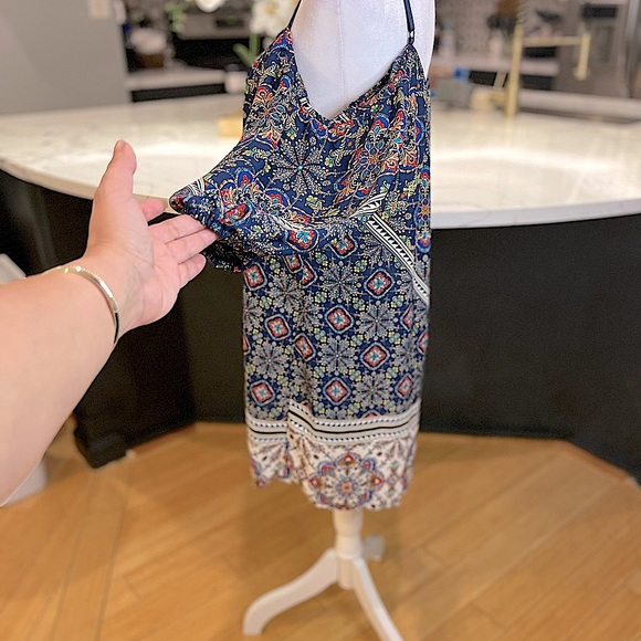 Bailey Blue Boho Print Cold Shoulder Sheath Dress, Women’s Size Small. - Picture 10 of 15